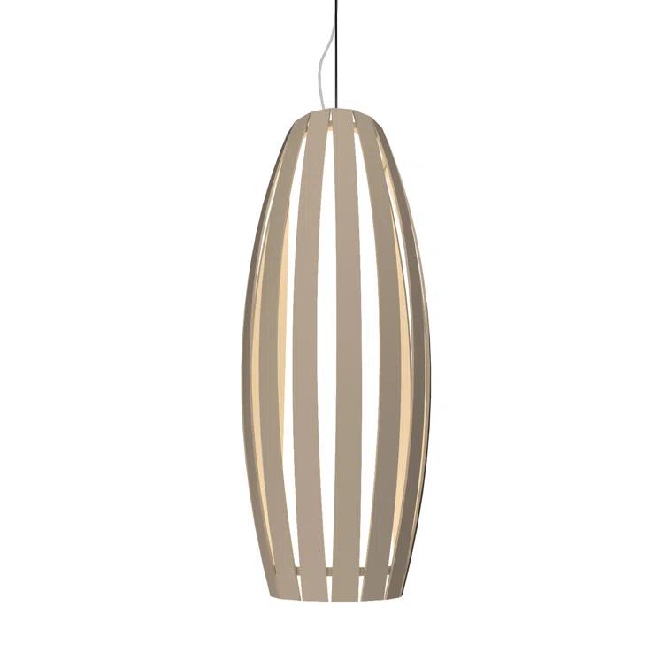 Maple and Silver Mini Geometric LED Pendant Light