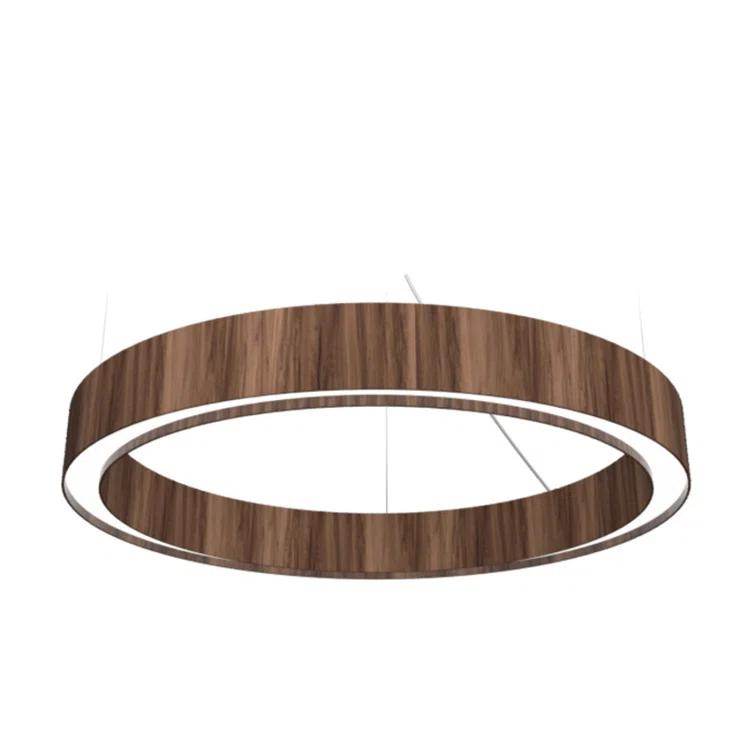 Accord Lighting Cilíndrico Wood Dimmable LED Drum Chandelier