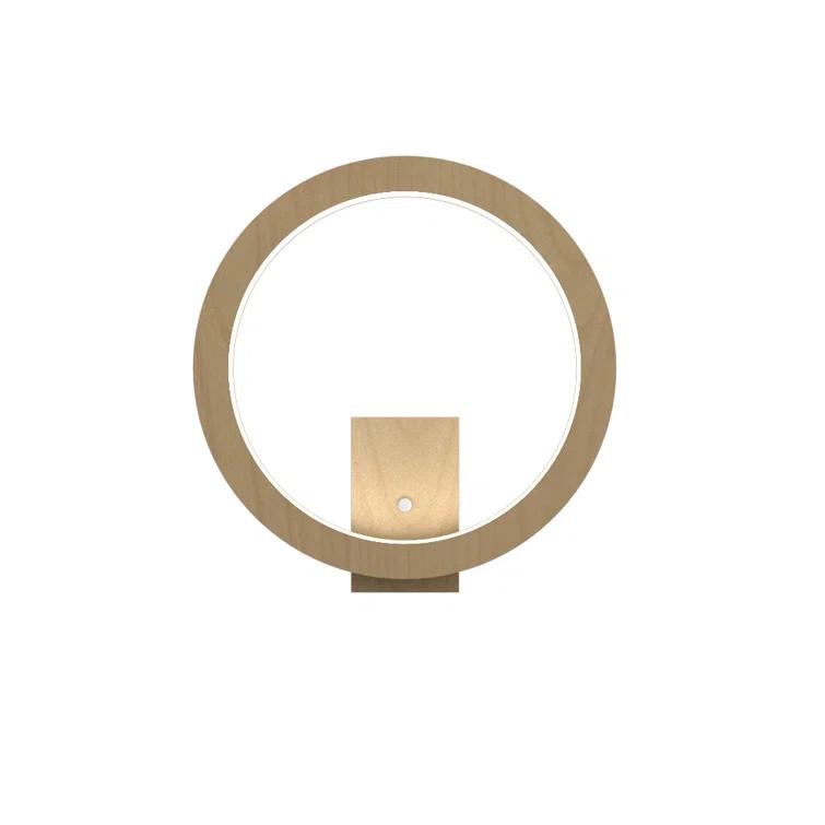 Maple LED Round Wall Sconce with Square Backplate