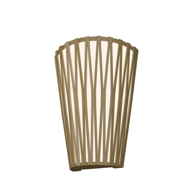 Living Hinges Manufactured Wood LED Flush Mounted Sconce