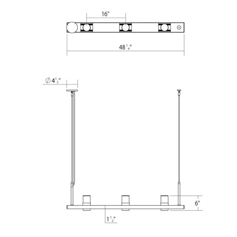 SONNEMAN Intervals® 6 - Light LED Kitchen Island Pendant