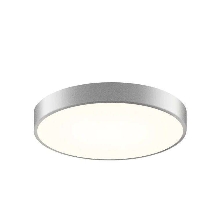 Pi Bright Satin Aluminum 8" LED Flush Mount Light