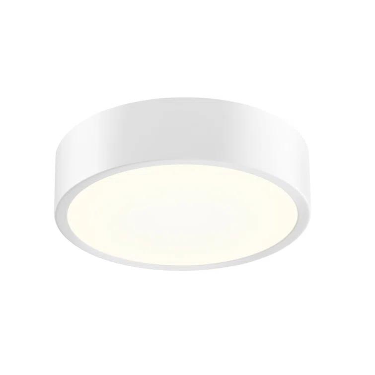 Pi Textured White 10" LED Glass Surface Mount Light