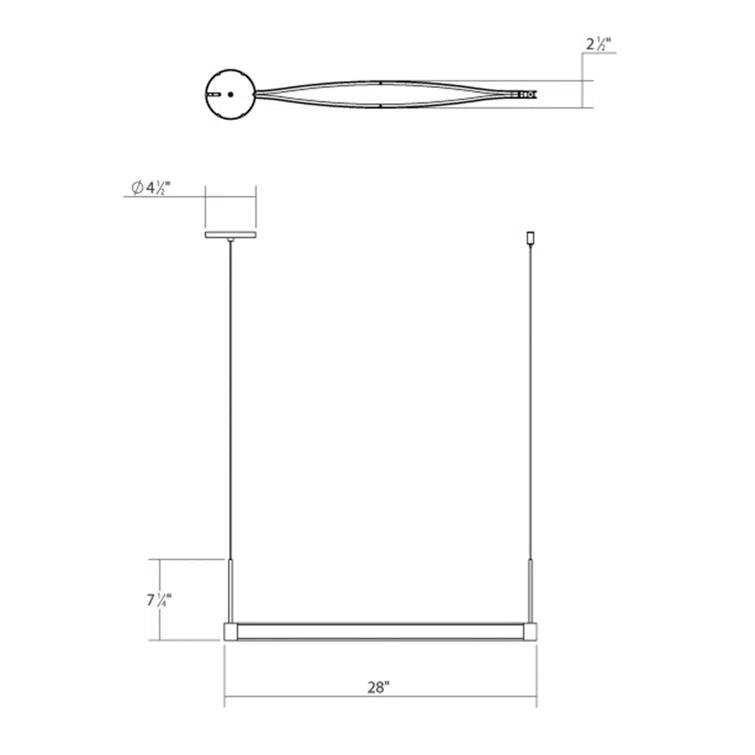 Ola 1 - Light LED Kitchen Island Pendant