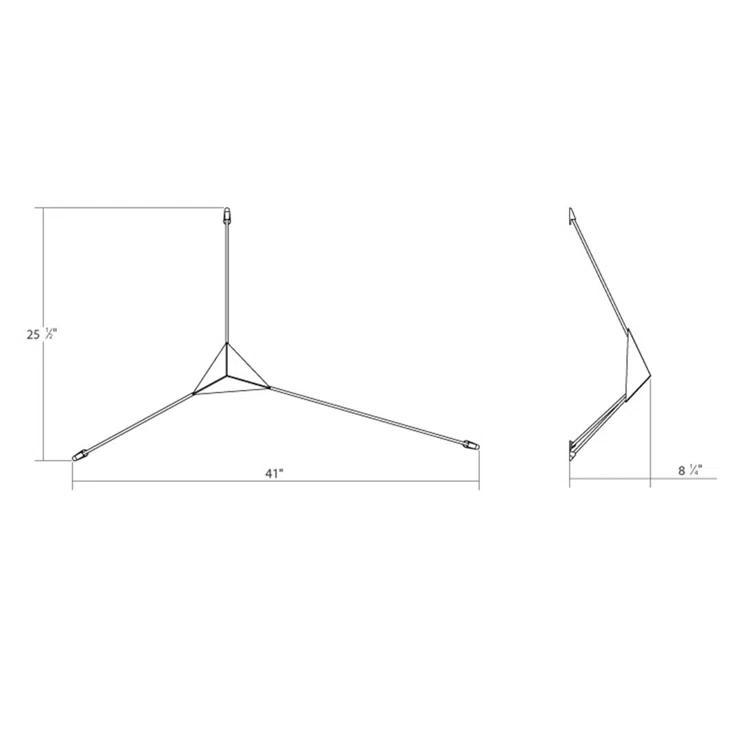 Abstract LED Flush Mounted Sconce