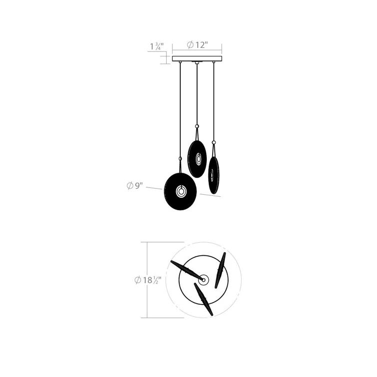 Meclisse 3 - Light LED Cluster Pendant