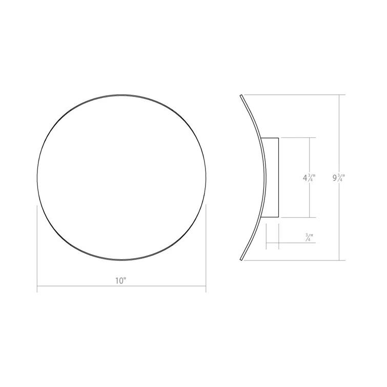 Malibu Discs LED Flush Mounted Sconce