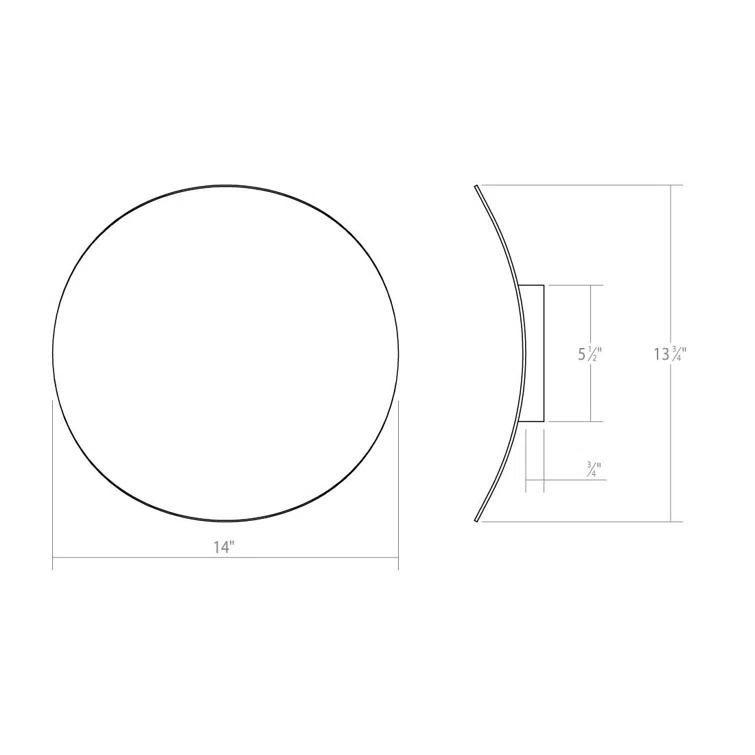Malibu Discs LED Flush Mounted Sconce