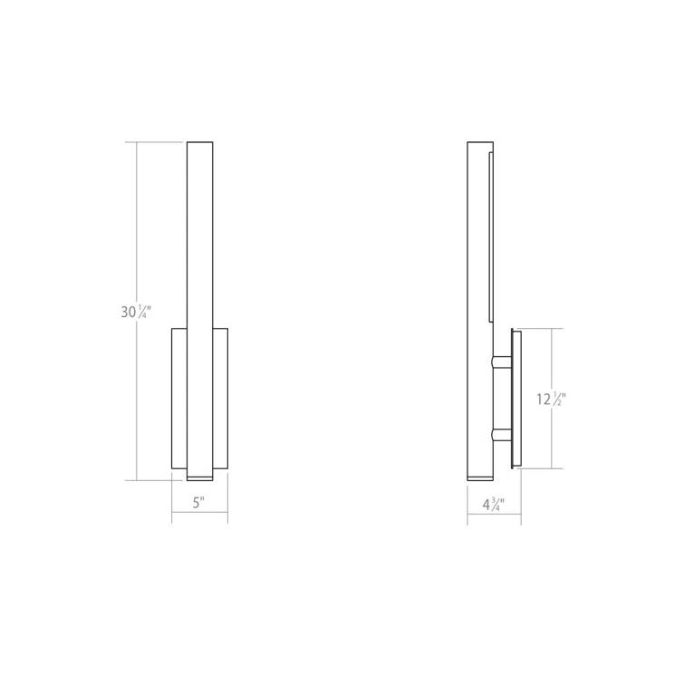 SONNEMAN Flue Aluminum LED Armed Sconce