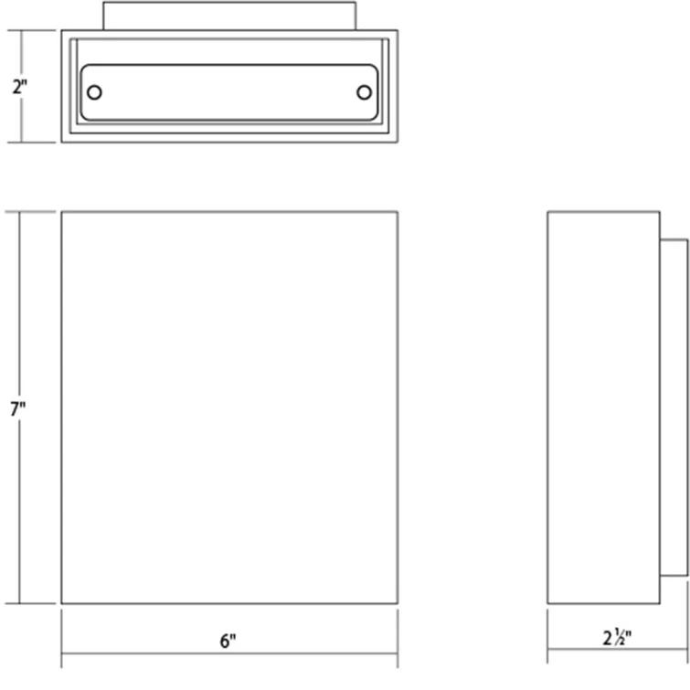 Flat Box Up/Down LED Outdoor Wall Sconce