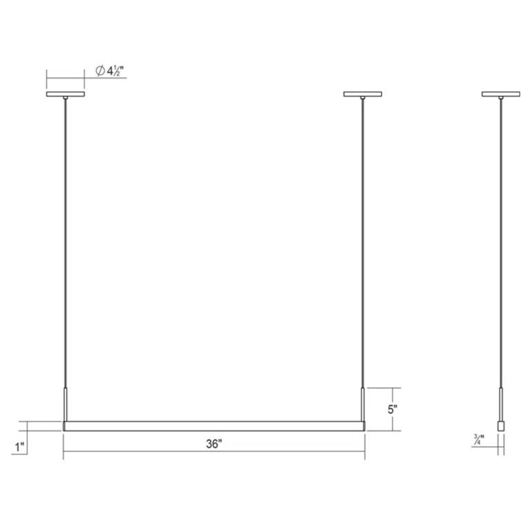 Thin-Line 2 - Light LED Kitchen Island Pendant