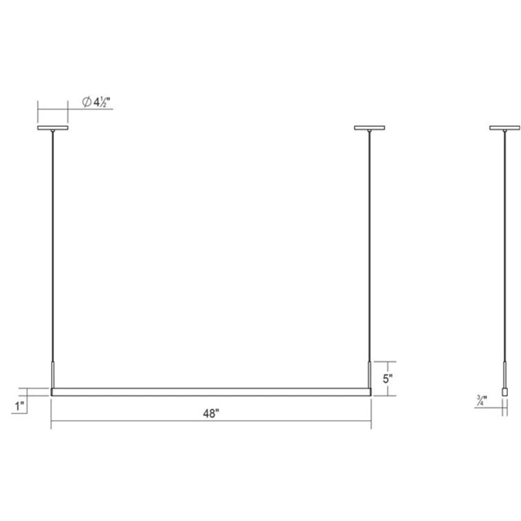 Thin-Line 2 - Light LED Kitchen Island Pendant