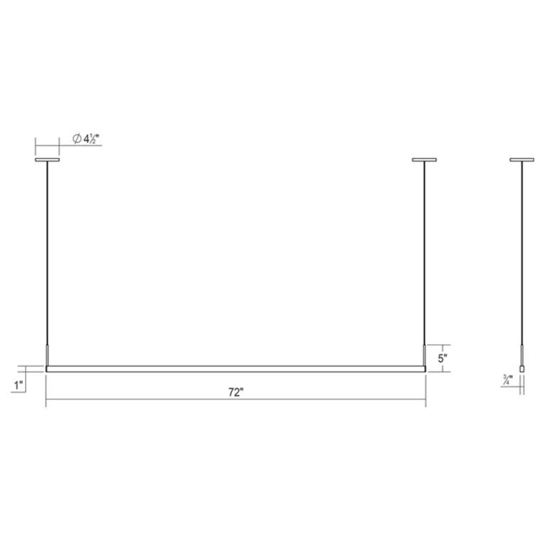 Thin-Line 2 - Light LED Kitchen Island Pendant