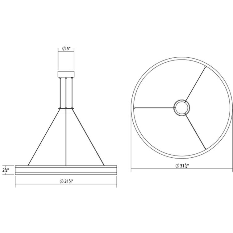 Double Corona 2 - Light Dimmable LED Wagon Wheel Chandelier