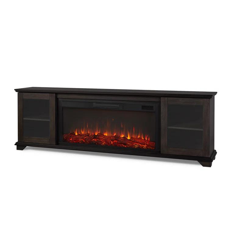 Real Flame Benjamin 81" Landscape TV Stand with Electric Fireplace by Real Flame