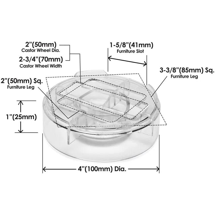 Slipstick Clear Stack-Its Furniture Risers (Set of 8)