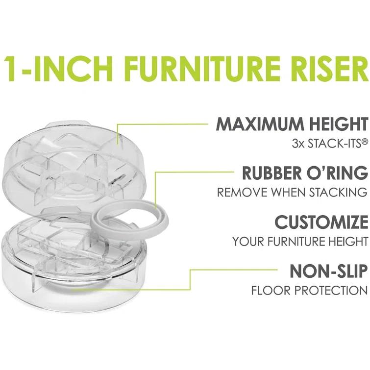 Slipstick Clear Stack-Its Furniture Risers (Set of 8)
