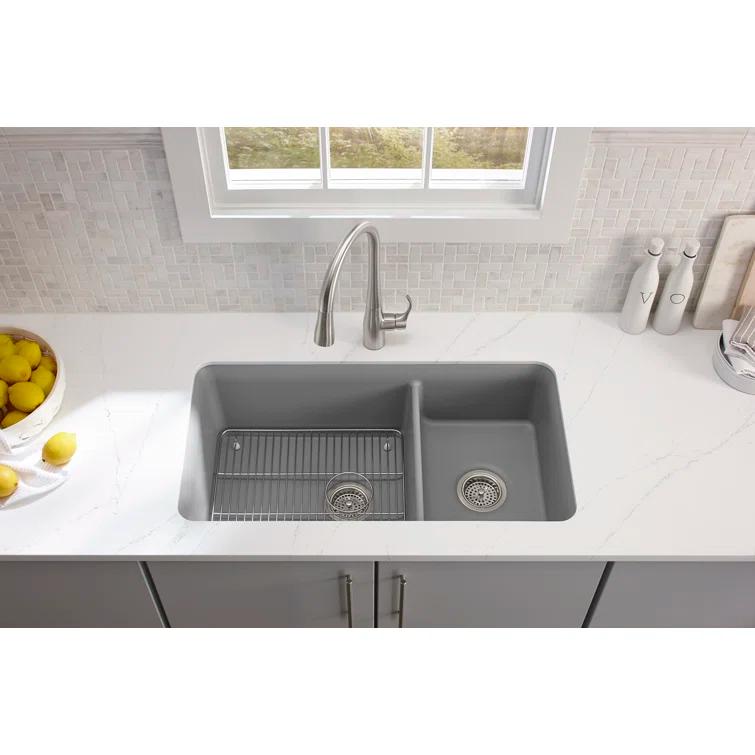 Cairn® 34" L x 18" W Double Basin Undermount with Accessories