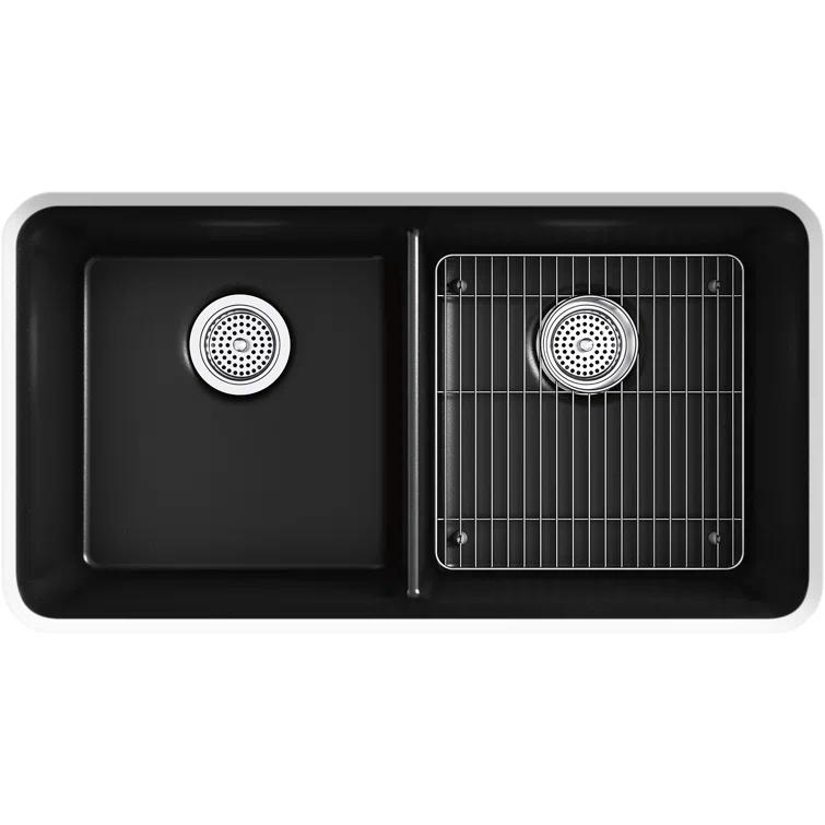 Cairn® 34" L x 18" W Under-Mount Double-Equal Kitchen Sink