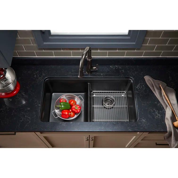 Cairn® 34" L x 18" W Under-Mount Double-Equal Kitchen Sink