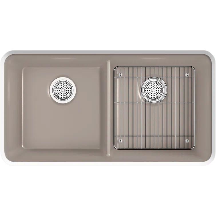 Cairn® 34" L x 18" W Under-Mount Double-Equal Kitchen Sink