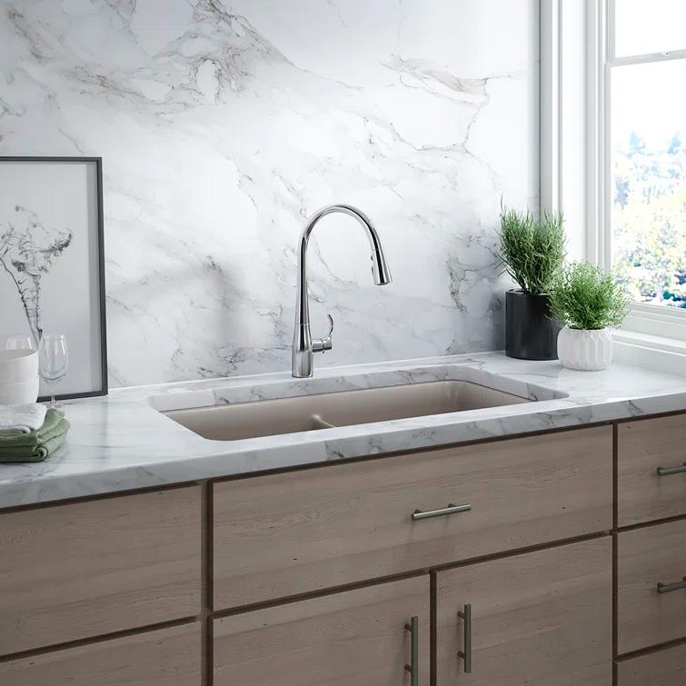 Cairn® 34" L x 18" W Under-Mount Double-Equal Kitchen Sink