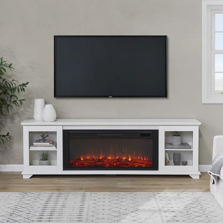 Real Flame Benjamin 81" Landscape TV Stand with Electric Fireplace by Real Flame