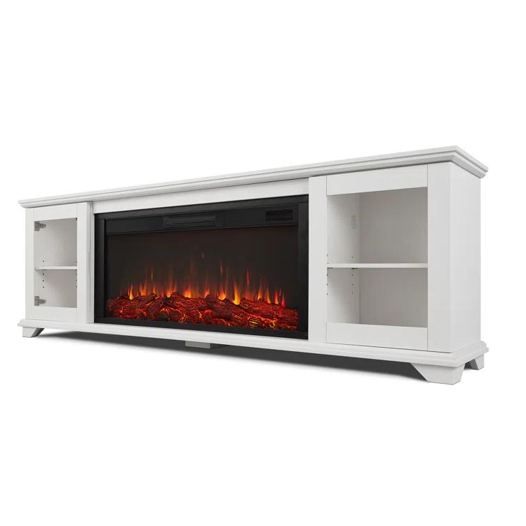 Real Flame Benjamin 81" Landscape TV Stand with Electric Fireplace by Real Flame