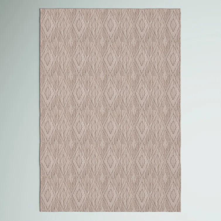 Davy Geometric Beige Indoor / Outdoor Area Rug