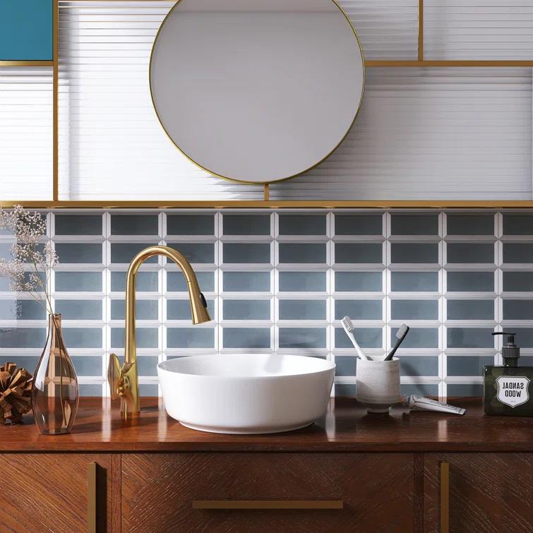 Reflection 3" x 6" Glass Mosaic Wall Tile