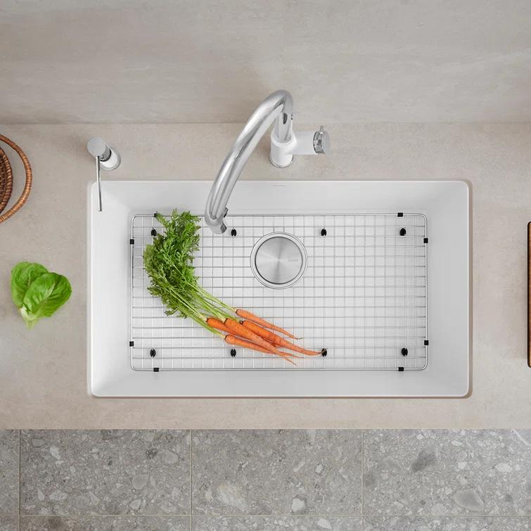 Precis SILGRANIT 32" L X 19" W Super Single Undermount Kitchen SInk