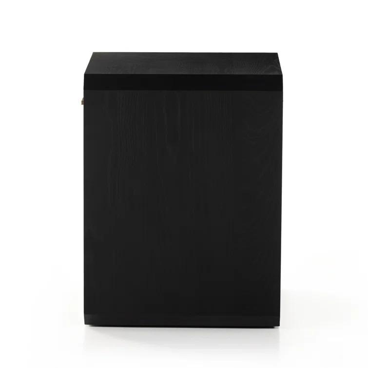 Caspian Contemporary 20.5'' Black Ash 1-Drawer Nightstand