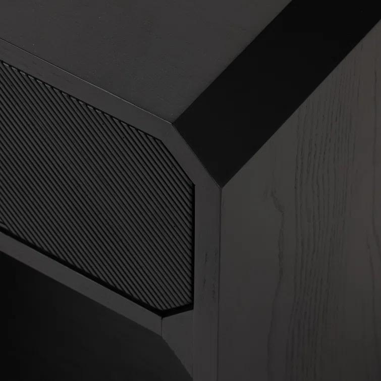 Caspian Contemporary 20.5'' Black Ash 1-Drawer Nightstand