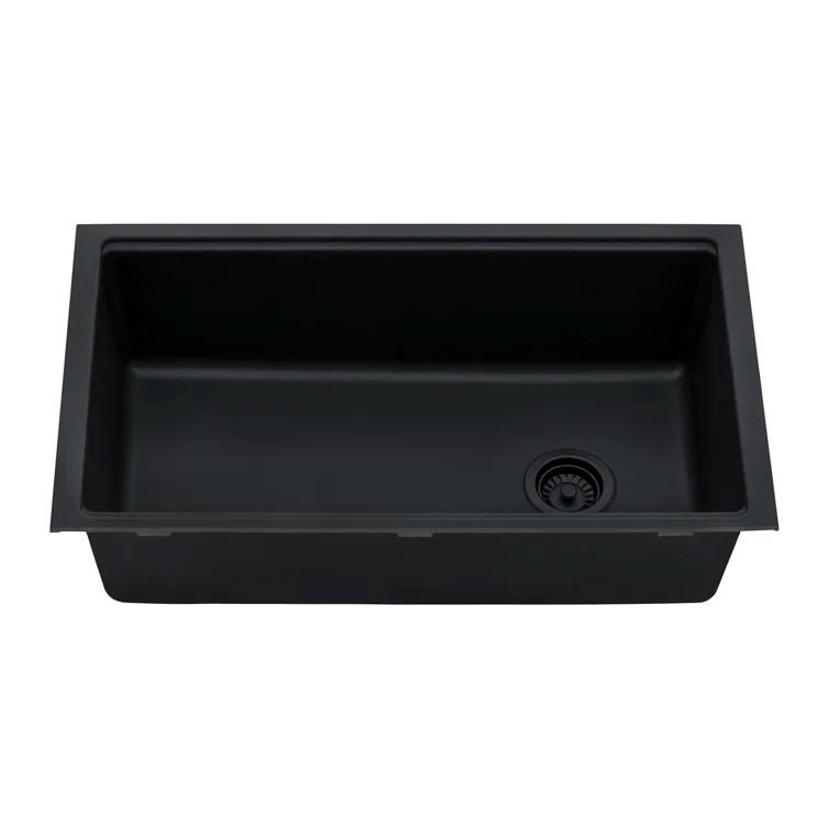 Ruvati 33-inch Undermount Workstation Granite Composite Kitchen Sink
