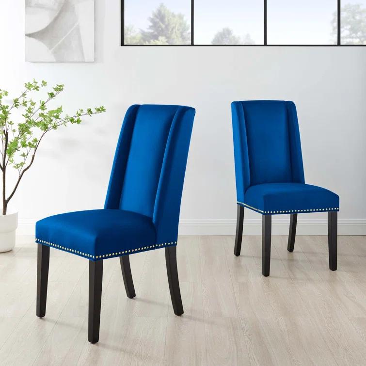 Modway Modway Baron Performance Velvet Dining Chairs - Set of 2
