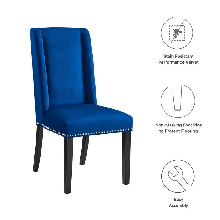 Modway Modway Baron Performance Velvet Dining Chairs - Set of 2