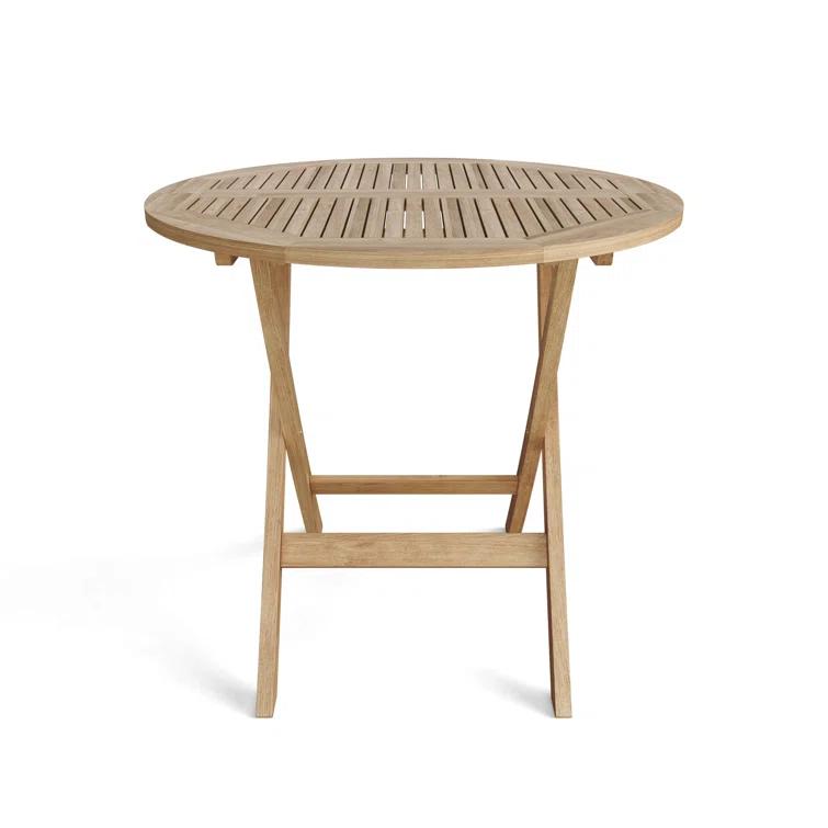 Anderson Teak Windsor Round Teak Outdoor Folding Dining Table