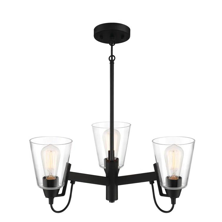 Minka Lavery Beckonridge Coal With Clear Chandelier