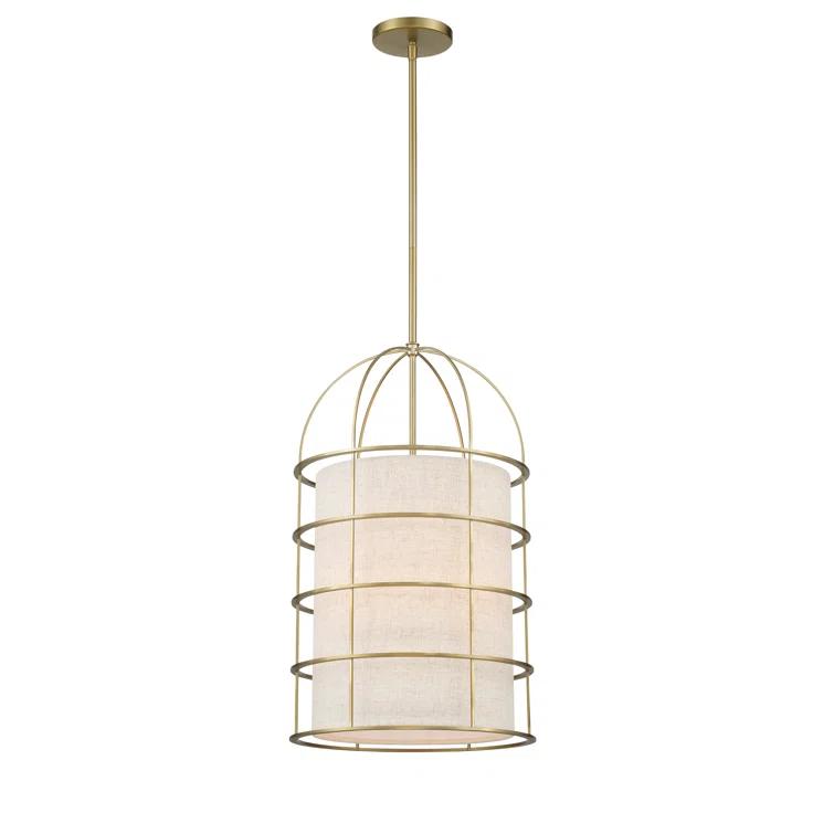 2154-695-Minka Lavery-Gateway Park - 4 Light Pendant-23.5 Inches Tall and 14 Inches Wide-Soft Brass Finish