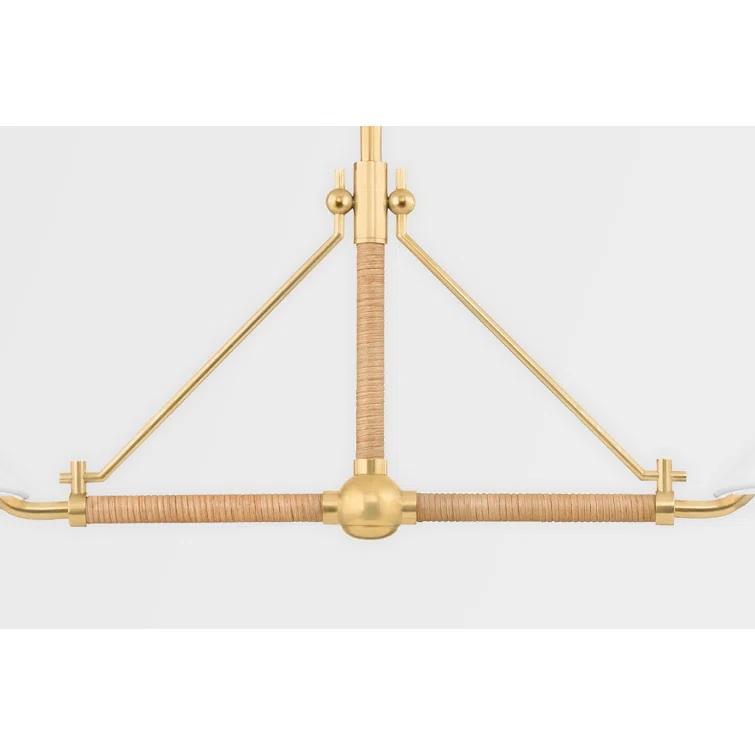 Axton Linear Pendant Light - Antique Brass / 2 Light
