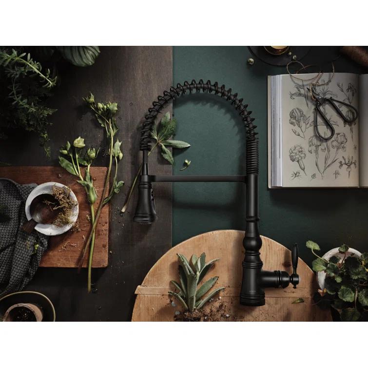 Moen Weymouth MotionSense Wave Single Handle Pre-Rinse Spring Pulldown Kitchen Faucet