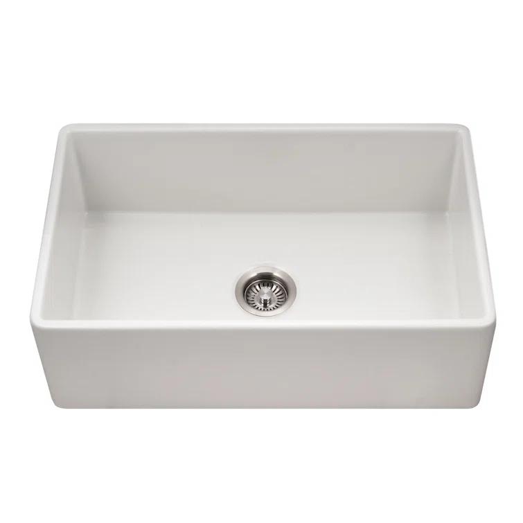 30'' L Farmhouse / Apron Single Bowl Fireclay Kitchen Sink