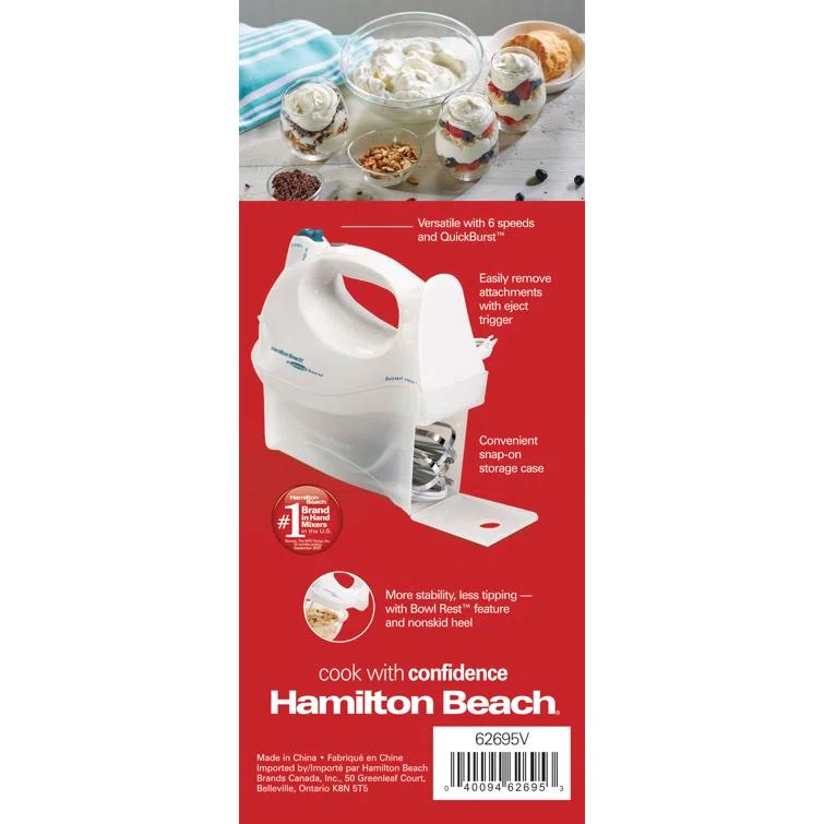 Hamilton Beach 62695V Hamilton Beach® Hand Mixer with Snap-on Case