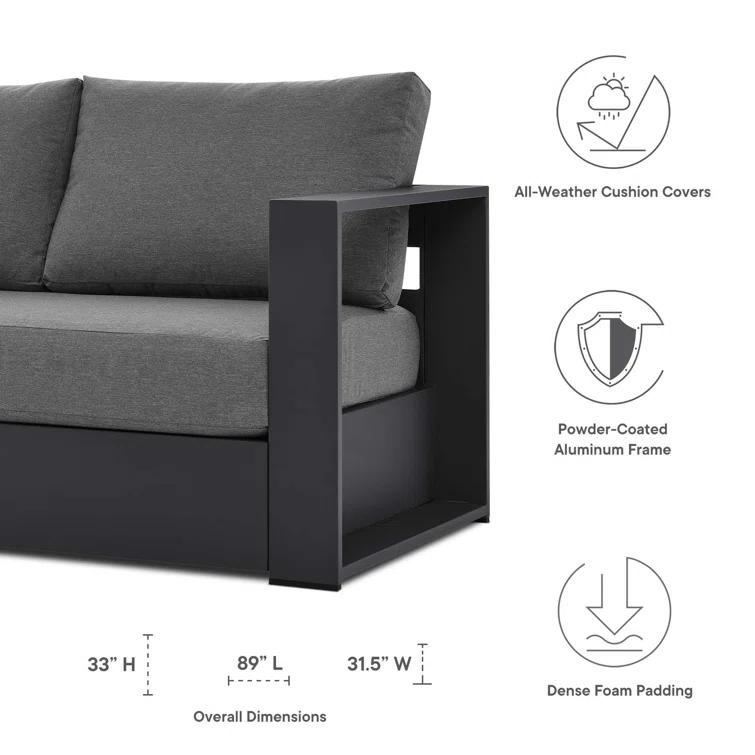Modway Modway Tahoe Outdoor Patio Powder-Coated Aluminum Sofa