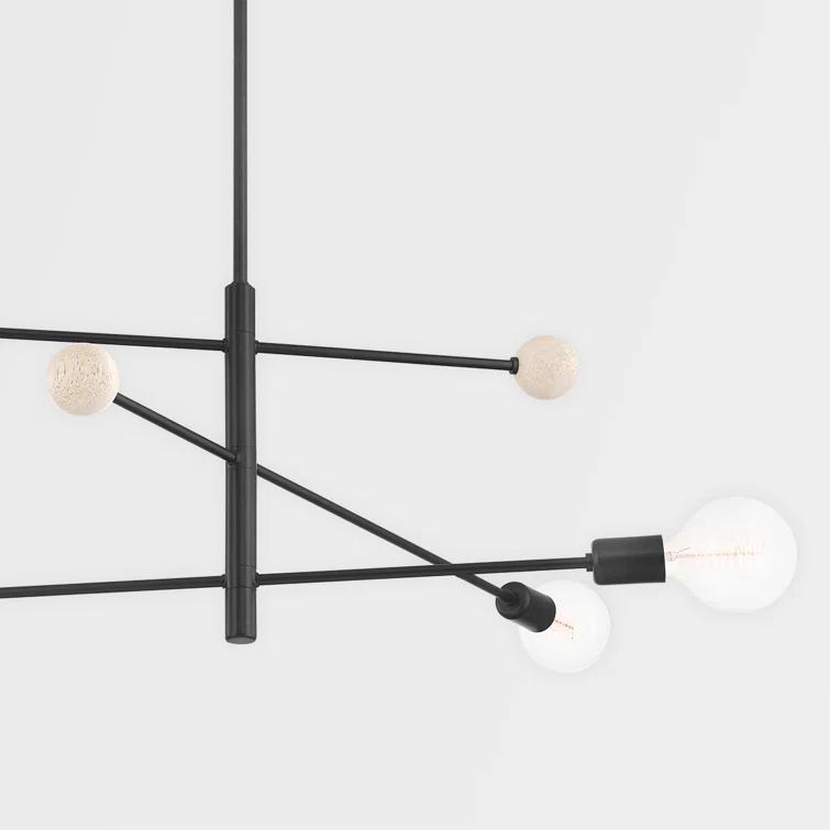 Roux Chandelier - Black / 65.75"W