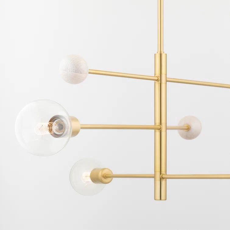Roux Chandelier - Antique Brass / 65.75"W