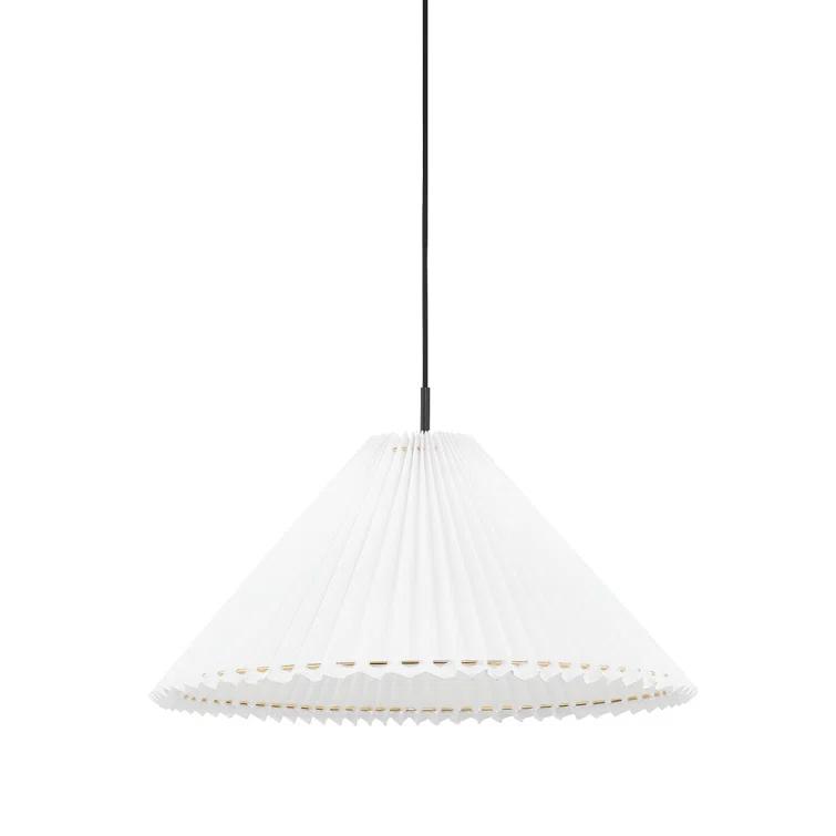 Demi Contemporary Black and Aged Brass LED Pendant Light