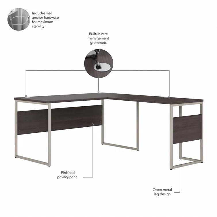 Hybrid L-Shaped Computer Desk Office Set