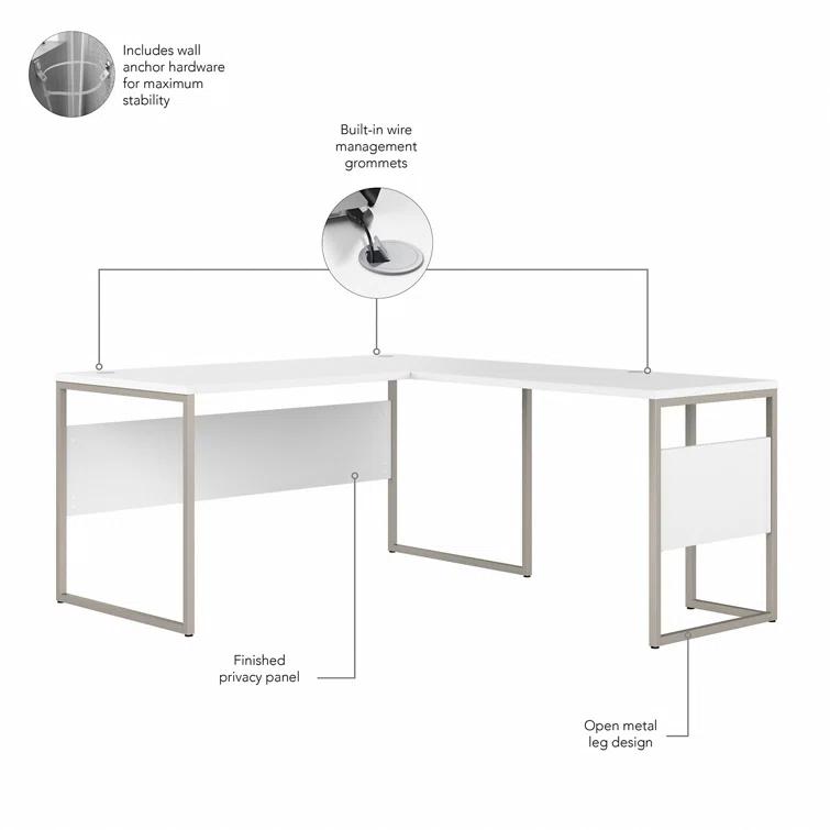 Hybrid L-Shaped Computer Desk Office Set