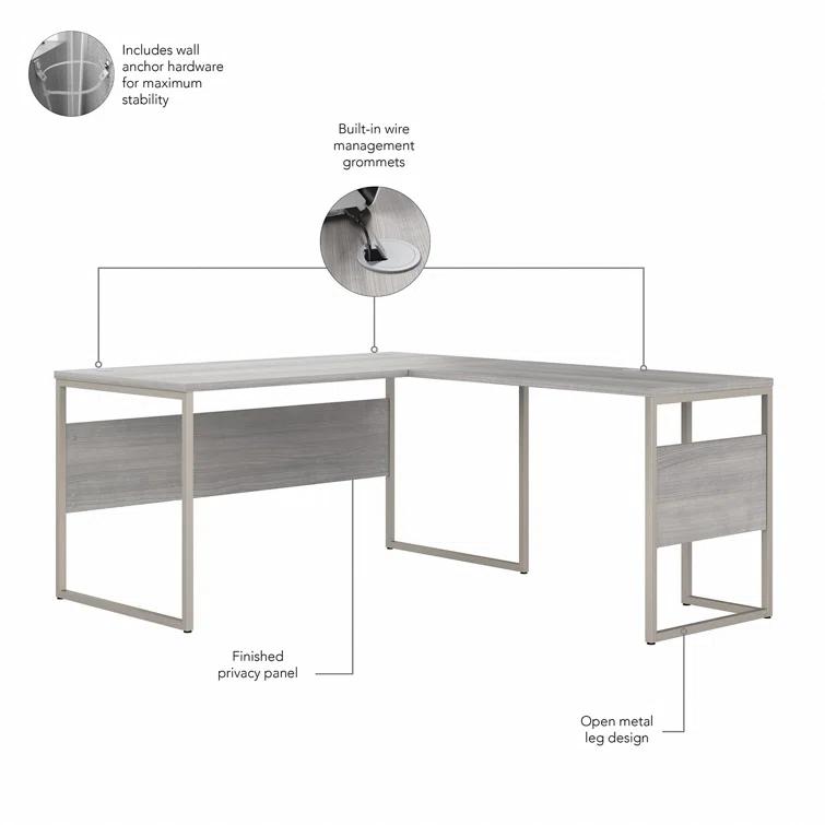 Hybrid L-Shaped Computer Desk Office Set